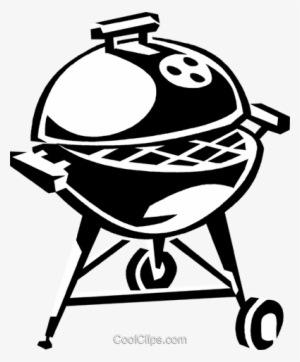 Barbecue Royalty Free Vector Clip Art Illustration - Grill Bild Schwarz Weiß
