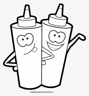 Free Bbq Clipart - Ketchup And Mustard Cartoon