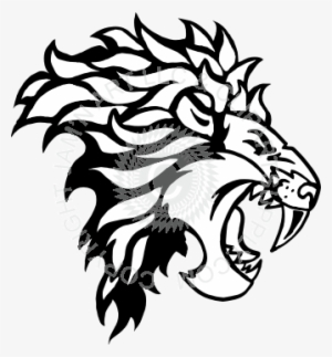 Lion Roaring Drawing - Roaring Lion Logo Png