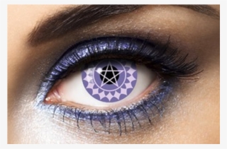 Coloured Contact Lenses Terminator, 1 Year - Olho Azul Com Maquiagem