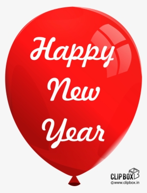 Balloon, Red Balloon, Red Balloon With Happy New Year - Transparent Background Happy New Year Png