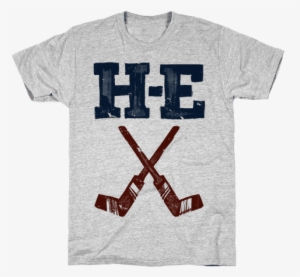 H E Double Hockey Sticks Mens T-shirt - Team Awkward