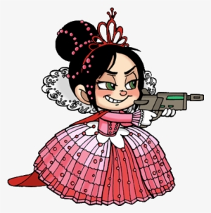 Vanellope As A Princess And With A Hero's Duty Gun - Princess Gun