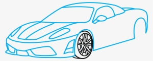 How To Draw Ferrari - Sports Car Drawing Easy