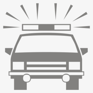 Police Car Silhouette - Police Car Png Vector