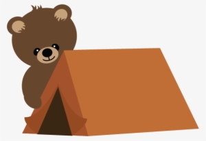 Bear - Cute Camping Tent Clipart