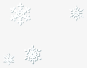 Back - Scattered White Snowflakes On Transparency