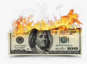 Burning Money Png - Dollar On Fire Png