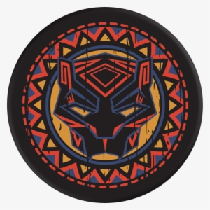 Black Panther Logo - African Pattern Black Panther
