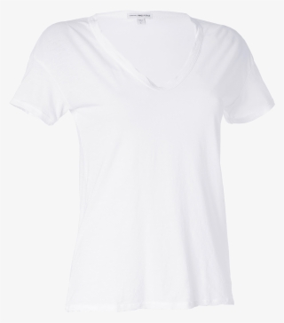 White V Neck T Shirt Template Png Download