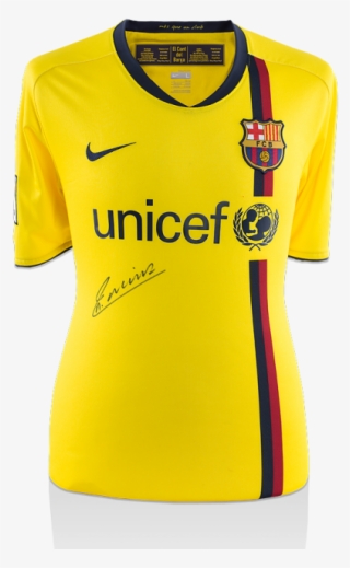 Andres Iniesta Front Signed Barcelona 2008-09 Away