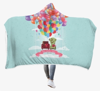 3d More Balloon Please It's Love Full-print Hooded