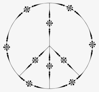 Decorative Floral Peace Sign