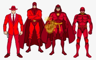 Men In Red Iron Man Armor, Golden Age, Iron Man Suit