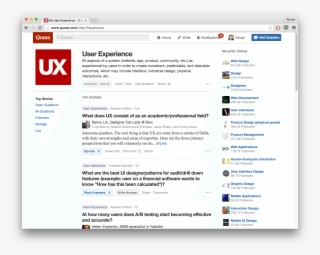 Quora Topic - User Experience