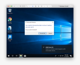 Windows 10 Simply Complains That The Drive Needs To