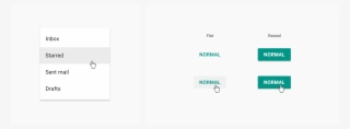 Google Material Design Components Menu & Buttons