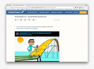 Social Media Kickstarter With Constant Contact