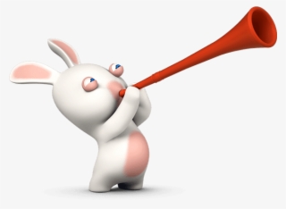 Free Png Download Rabbid Blowing A Horn Clipart Png