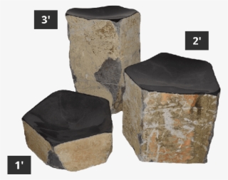 Polished Bowl Basalt Columns Sizes 1'