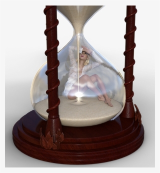 Girl, Hourglass, Timepiece, Flow Of Time, Time Travel