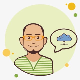 Man With Yellow Glasses Icloud Icon