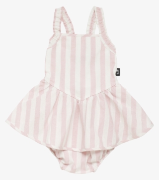 Rock Your Baby Stripe Lana Romper In Light Pink