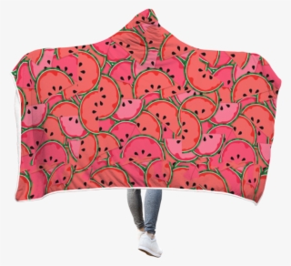 3d Watermelonalohic Full-print Hooded Blanket
