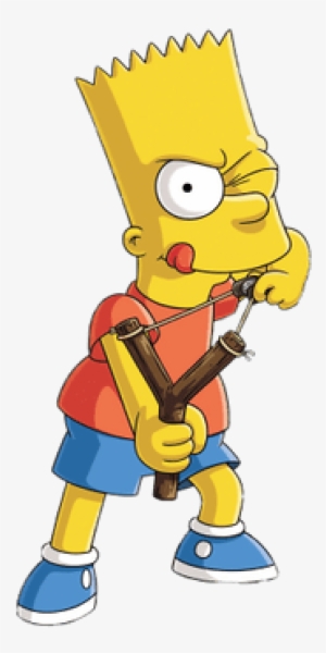 Bart Simpson Shooting A Catapult - Bart Simpson And Stewie Griffin