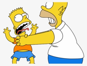 Homer Simpson Chasing Bart