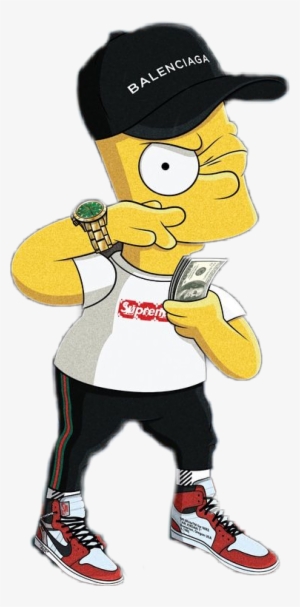 Picture Freeuse Bart Dab Supreme Simpson Gang Trap - Roblox T Shirt ...