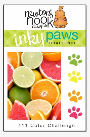 Inky Paws Challenge - Citrus Fruits Journal: 150 Page Lined Notebook/diary