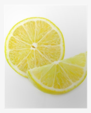 Fresh Lemon Slice, Isolated On White Background Poster - Sweet Lemon