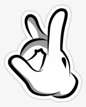 mickey mouse hands pointing vector