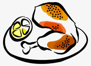 Vector Illustration Of Domesticated Fowl Chicken Leg - Chicken