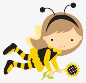 Menina Abelha - Bumble Bee Girl Clipart