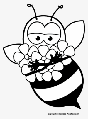 Click To Save Image - Bee With Flower Clipart