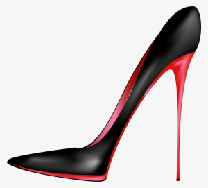 Black Red High Heels Png Clip Art - Tacones Para Mujer Png