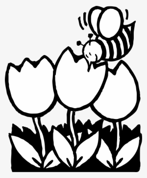 Bee Outline Drawing At Getdrawings - April Clip Art Black And White
