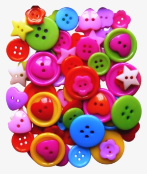 75 Buttons Assorted Colours