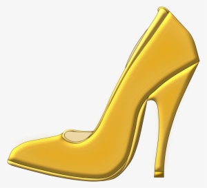 High Fashion Cliparts - Sapato Dourado Png