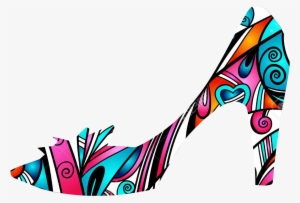 This Graphics Is Colorful Ethnic Pattern High Heels - Clip Art