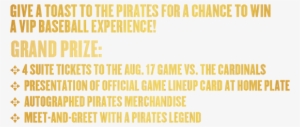 Give A Toast To The Pirates For A Chance To Win A Vip - Hello Kitty