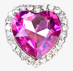 Cute Mine My Edit Heart Pink Girly Bling Diamond Transparent - Pink Heart Diamond Png