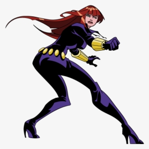 Avengers Black Widow Cartoon - Avengers Earth's Mightiest Heroes Png
