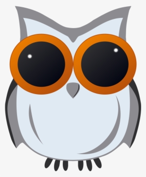 Black And Grey Owl Vector Graphic - Clip Art