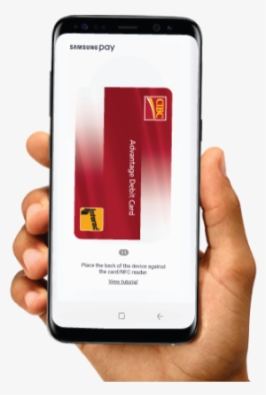 Samsung Phone With The Cibc Advantage Debit Card On - Android