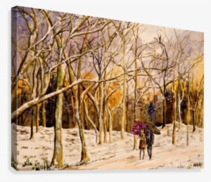 Walk On A Winters Day Canvas Print - Artist