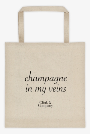 Champagne In My Veins Tote - Frenchie At The Beach In Summer Tote Bag