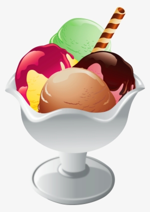 Png Free Cake And Ice Cream Clipart - Ice Cream Sundae Clipart Png